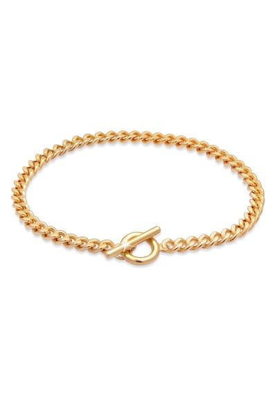 Elli - Armband - Dames curb ketting armband Ketting Basic met bar sluiting in 925 sterling zilver - Dames