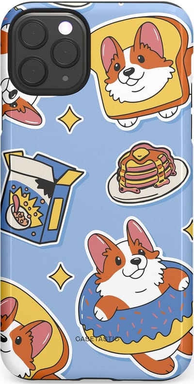 Casetastic Hoesje Geschikt voor Apple iPhone 11 Pro Max - Stijlvolle Beschermende Duo-layer Case - Hondenfeest Ontbijt