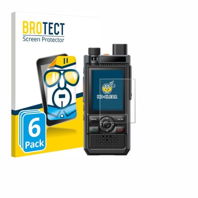 BROTECT - Screenprotector voor Hytera P50 Pro - Folie Beschermfolie transparant 6 Stuks