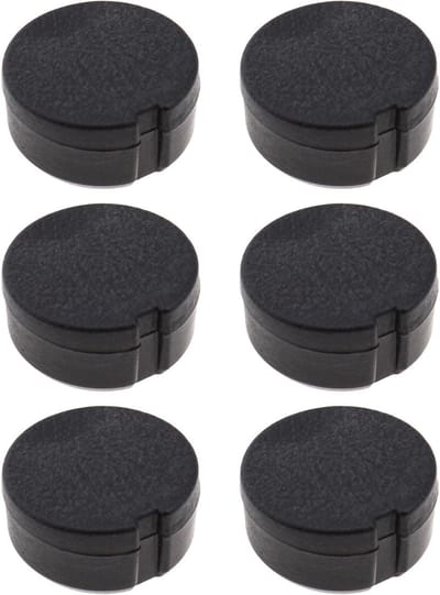 Dailygoods- Drempelbekleding 6 Stuks - Drempeldoppen - Vervanging - ABS Kunststof - Zwart - Stofdicht