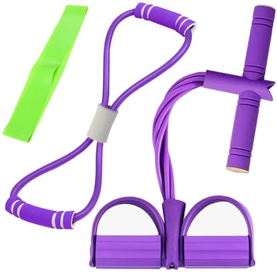 Dailygoods- Weerstandsband - 8 Trekkers - Fitness Elastiek - Weerstandsbanden Set - Buik/ Taille Oefeningen - Stretching - Fitnessband