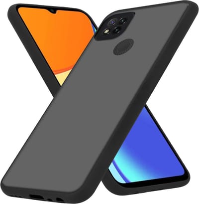 Cadorabo Hoesje geschikt voor Xiaomi RedMi 9C / RedMi 10A in MATT ZWART - Hybride beschermhoes met TPU siliconen Case Cover binnenkant en matte plastic achterkant