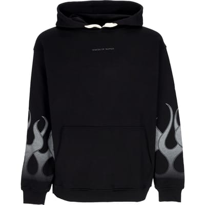 Flames Hoodie Lichtgewicht herenhoodie Zwart/grijs
