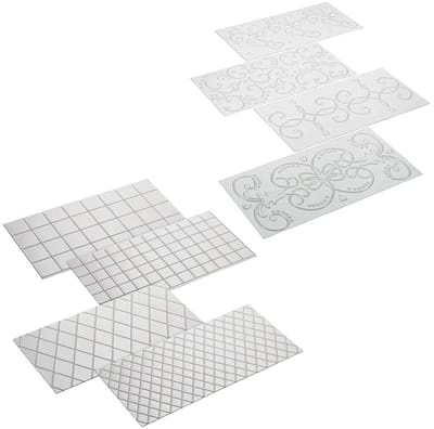 Dailygoods- Fondantmat 8 Stuks - Taartdecoratie - Bakgereedschap - Kunststof - Eenvoudig te gebruiken - Afmetingen 30 x 16 cm - Bakmat