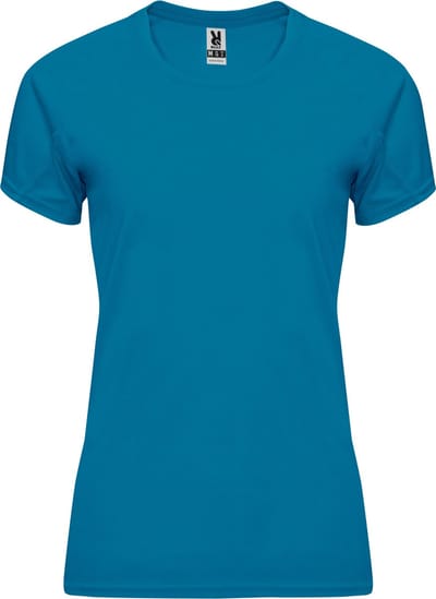 Maanlicht Blauw dames sportshirt korte mouwen Bahrain merk Roly maat L