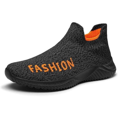 Chaussures Décontractées pour Hommes Plates Mode Slip On Automne Printemps Tricot Baskets Basses Mâle Antidérapantes Respirantes Légères Confortables 40 black