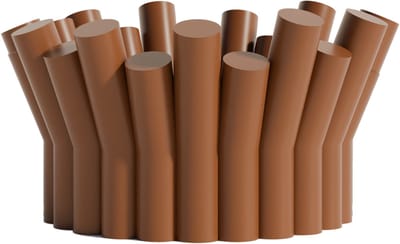 Fiastra Rivolo fruitschaal - fruitmand - schaal - bruin - 30 x 30 cm