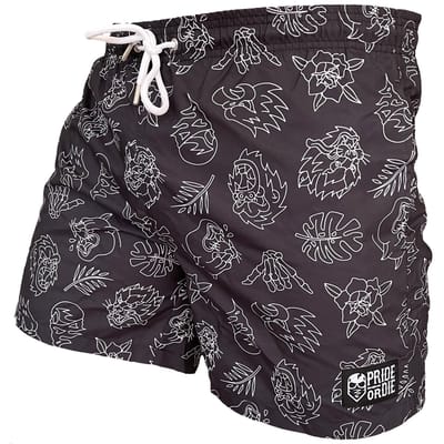 PRiDEorDiE Zwem- & Trainingsshort WILD SIDE Zwart - XXL - Jeans Maat 38