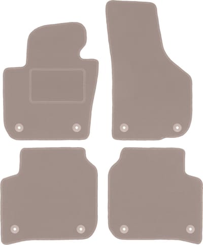 Beige veloursmatten voor: Skoda Superb II sedan, stationwagen (2008-2015)
