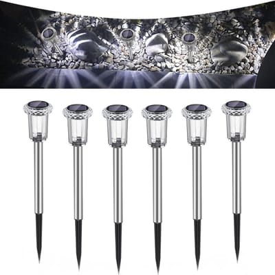 MRKK® Tuinverlichting op Zonne Energie - Solar Buitenlampen - Zilver