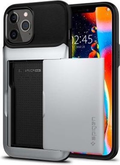 Spigen iPhone 6.7in Slim Armor Wallet Satin Silver