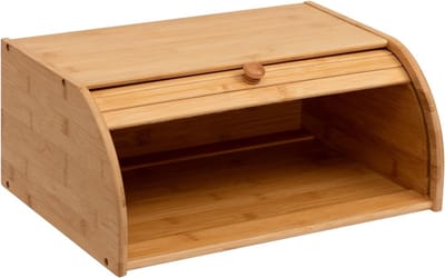 Broodtrommel Bamboe - Keuken Opberger - Brood Vers Houden - Roll-top Deksel - 40 x 26.7 x 17 cm - Natuurlijk
