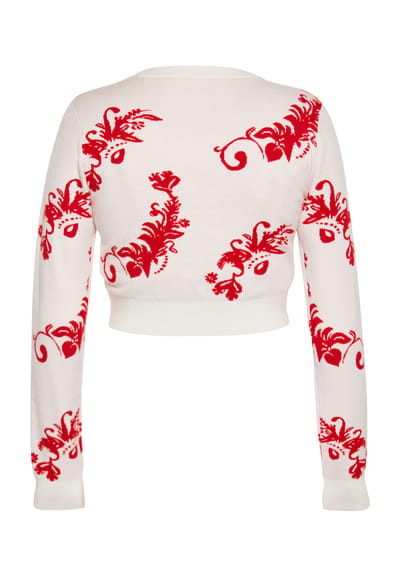 IZIA Jumper Dames Wol Wit Rood