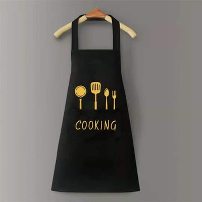 Keuken Huishouden Kookschort Mannen Vrouwen Oliebestendig Waterdicht Volwassenen Taille Mode Koffie Overalls Schort Keukenaccessoires zwart