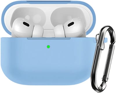 okido - Hoesje geschikt voor Airpods Pro 3 - Silliconen case voor Airpods - Licht Blauw - Case geschikt voor Apple AirPods Pro 3 - Airpods hoes