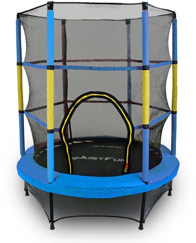 BLAUW-GELE TRAMPOLY VOOR HUIS EN TUIN 140 JF