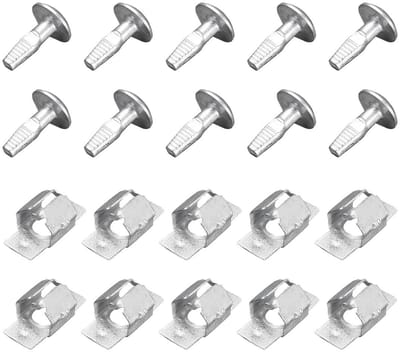 Dailygoods- Bevestigingsclips Hoge Kwaliteit - Aluminiumlegering - Schokbestendig - Slijtvast - Corrosiebestendig - Perfecte Afmetingen 24 x 6 mm - Motorclips