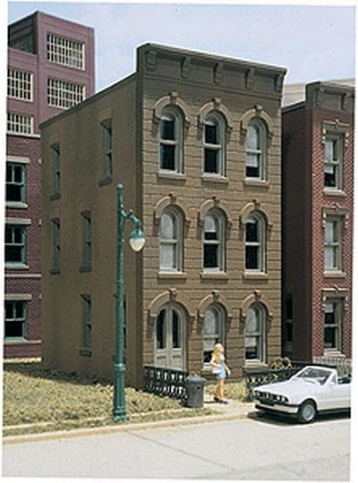 H0 Modelspoor Gebouw - Bouwpakket Stadhuis Woonhuis