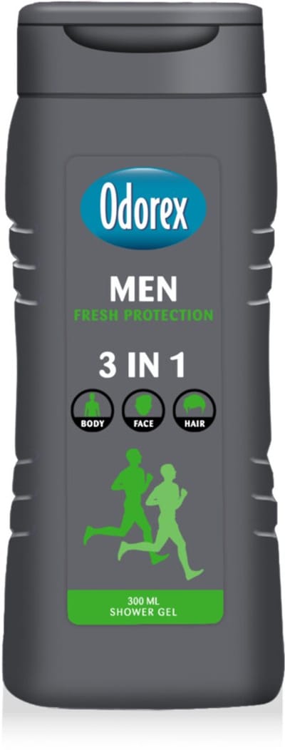 Odorex - Douchegel For Men 3-in-1 Fresh Protection - 3 x 300 ml - Voordeelverpakking