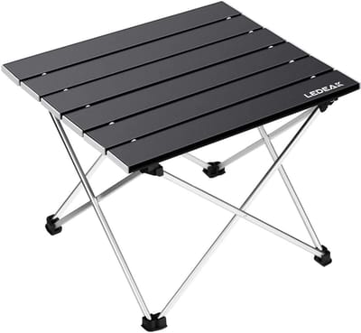SnelShoppen - Draagbare Campingtafel Lichtgewicht Klaptafel Aluminium Tafelblad met Draagtas - Ideaal voor Buiten, Picknick, Koken, Strand, Wandelen,
