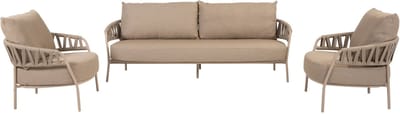 Calma loungebank met Salute koffietafel latte 120 X 65 X 30 cm 4 Seasons Outdoor