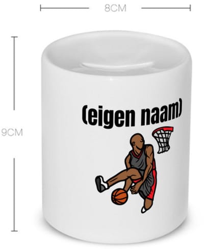 Akyol - basketbal man met eigen naam Spaarpot - Basketbal - iemand die op basketbal zit - sport - bal - wedstrijdsport - verjaardag cadeau - kado - 350 ML inhoud