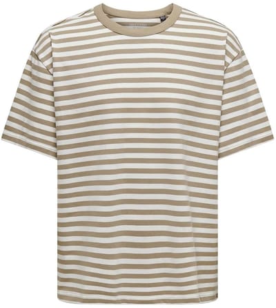 Only & Sons Keith Life T-shirt Met Korte Mouwen Beige L Man