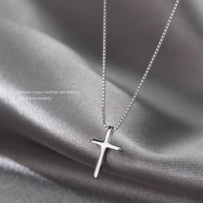 925 Zilver Kruis Hangers Dames Kettingen Vrouwen Luxe Kwaliteit Sieraden Verfijnd Elegant Bedels Accessoires Argent 925 zilver