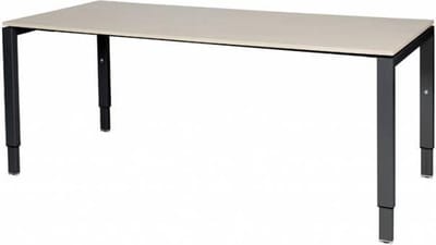 Verstelbaar Bureau - Domino 180x80 Eiken - zwart frame