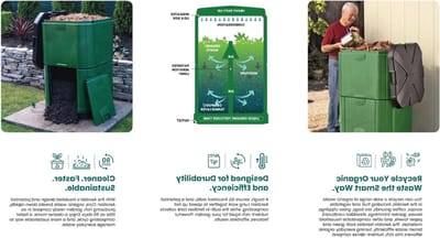 Compostbak - Afvalbak - Organisch afval verwerken - Geïsoleerde hot composting - 200 liter - Olijfgroen