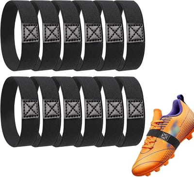 Lace fixation bands voor voetbalschoenen - 6 paar elastische veters van 18 cm tegen loslaten