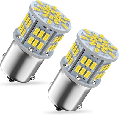 Set van 2 Ultra Helder Witte LED Lampen 1156 P21W 12V 24V voor Auto en Camper
