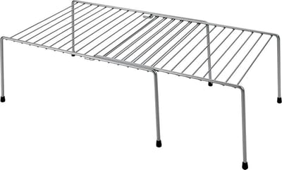 Metaltex - Adapto - Uitschuifbaar Opbergrek - Keuken Organizer - Ruimtewinner - Verstelbare breedte van 33 tot 57 cm - Inclusief anti-slip pootjes