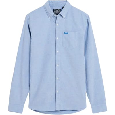 Superdry - Oxford overhemd met lange mouwen - Heren - Lange mouwen shirts