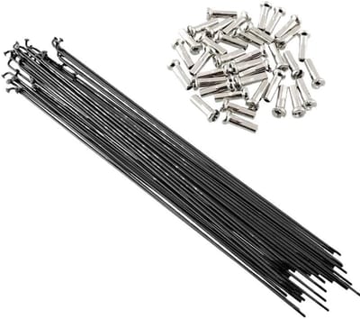 Fiets RVS Spaken - Fietsonderdelen Wielen - Wiel Reparatie - Roestvrij Staal - 170mm-290mm - Zwart