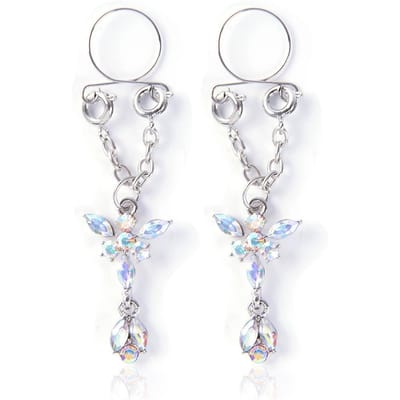 Fashionable Nipple Ring Adjustable Piercing Body Jewelry Decoration (AB color)