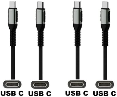 2 stuks OneOne 0,25m oplaadkabel. Sterke USB C naar C kabel. Stevig laadkabel snoer past op Samsung Galaxy S10, S10e, Galaxy S20, S21, Galaxy S22, S23, S24, Galaxy S25, S26 (Edge, FE, Lite, Plus +, Ultra)