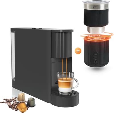 JAP Appliances Capsura + Milky Whirl - Koffiecupmachine met melkopschuimer (Bundel)