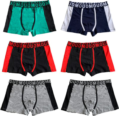 Heren Boxershorts Onderbroeken Katoen 6 stuks in verschillende kleuren - maat M - Taillebreedte 34 cm