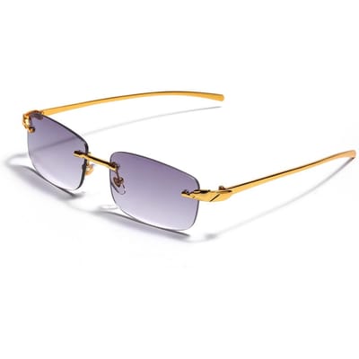 Ruiao randloze zonnebril UV400 mode vierkant metalen bril voor mannen vrouwen designer herenmerk zonnebril tinten voor buiten Ships within 24h