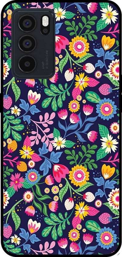 Smartphonica Telefoonhoesje Geschikt voor Oppo Reno6 Pro met bloemen opdruk - TPU backcover case flower design geschikt voor Oppo Reno6 Pro
