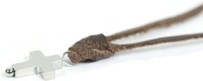 IbizaMen - Heren - ketting - leren- veter - edelsteen - rvs kruis - IbizaMen 40-80cm