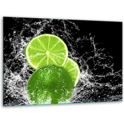 TMK ArtDeko - Glazen Snijplank - 40x30cm - Fruitmotief - Hittebestendig