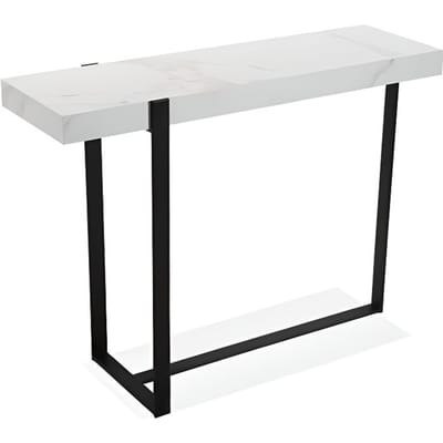 Console d'Entrée Étroite Carole - Bois et métal - Blanc - Versa blanc