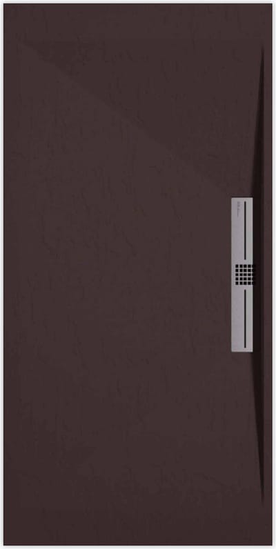 Sanifun douchebak Stone Side Chocolate Slate 1100 x 900 S
