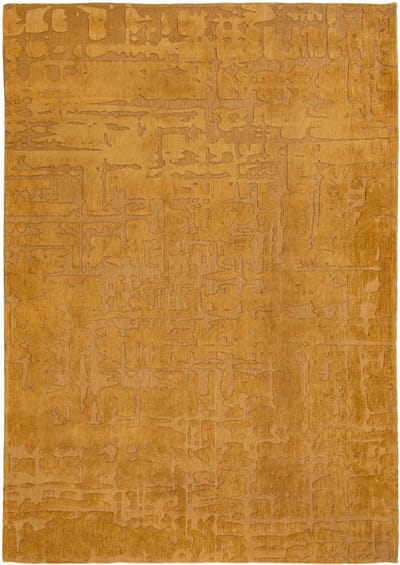 Wasbaar Binnen & Buiten Vloerkleed - 140 x 140 cm - Louis De Poortere Baobab Madagascar Gold - Laagpolig Tapijt - Gerecycled PET - Made in Belgium - Circulair