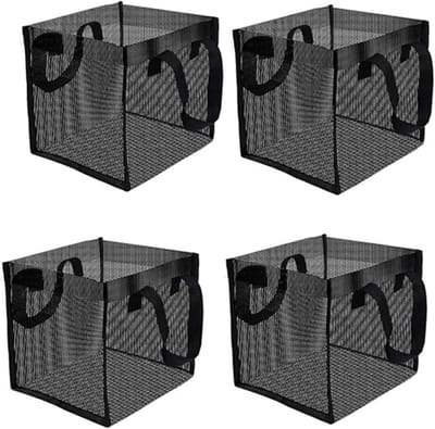 Vijverplant manden - Waterplant zakken - Planten Verzorgen - Ademend PVC Gaas - 4 stuks - Zwart
