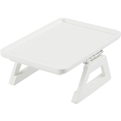 Ceruzo Armleuning Dienblad – Wit – Bamboe – 33x24 cm – Inklapbaar – Met Antislip