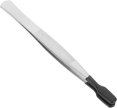 Roestvrijstalen Pincet - Precisie Tang - Hobby & Knutselen - Rubberen Punten - 107 cm - Zilver