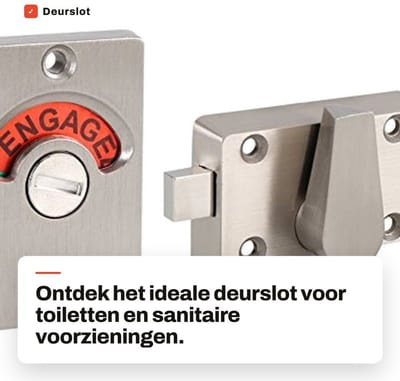 Dailygoods- Deurslot Premium Roestvrij Staal - Deurslot Binnendeur - Deurslot met Vergrendeling - Deurslot met Indicator - Eenvoudige Installatie - Geschikt voor Toiletten - Toilet Slot